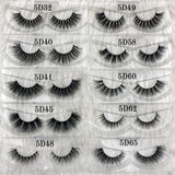 50 pairs/pack 3D Mink Lashes No packaging Full Strip Lashes Mink False Eyelashes custom box Makeup eyelashes