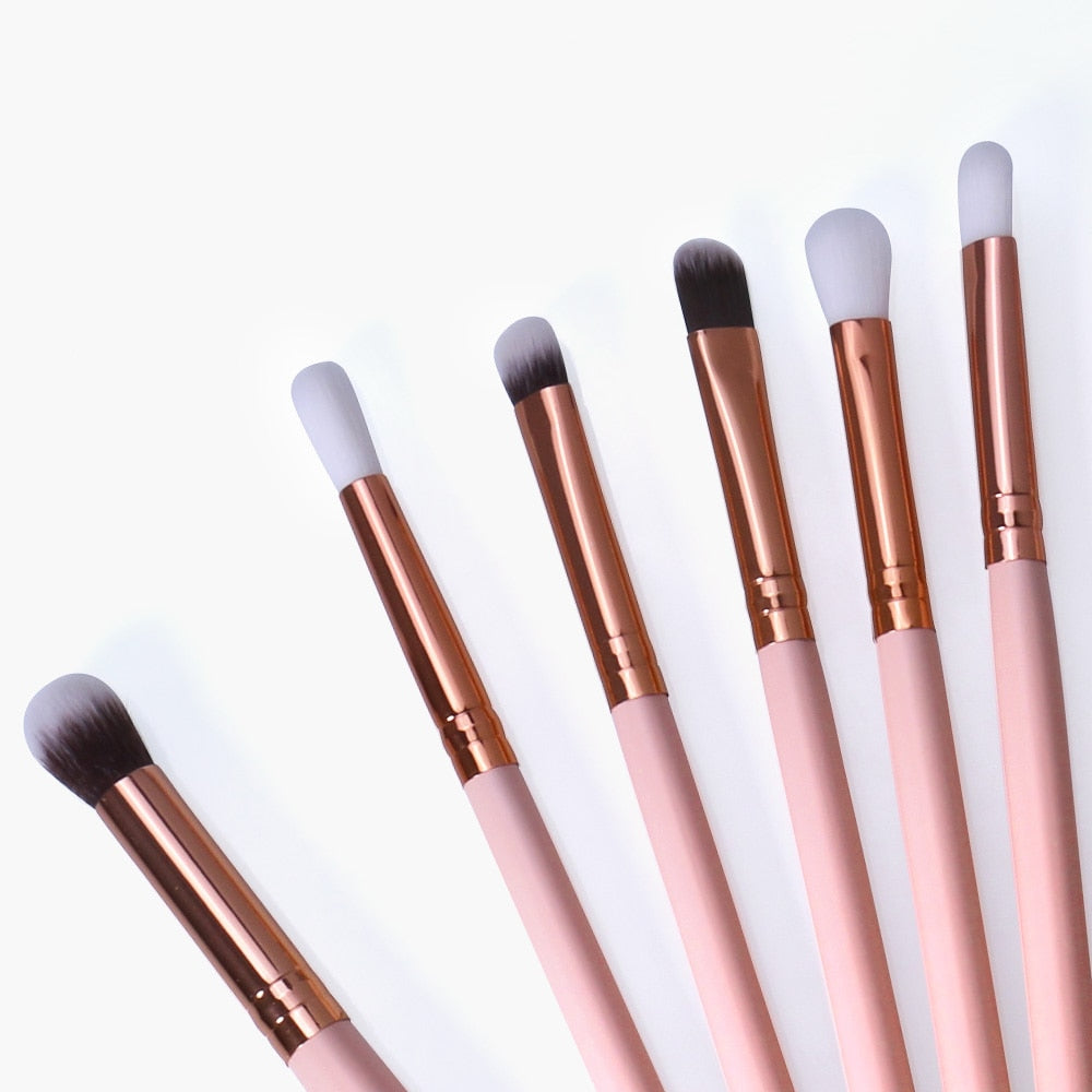 12pcs Eyes Makeup Brush Set Eye Shadow Eyeliner Face Powder Soft Cosmetic Brushes With Wood Handle