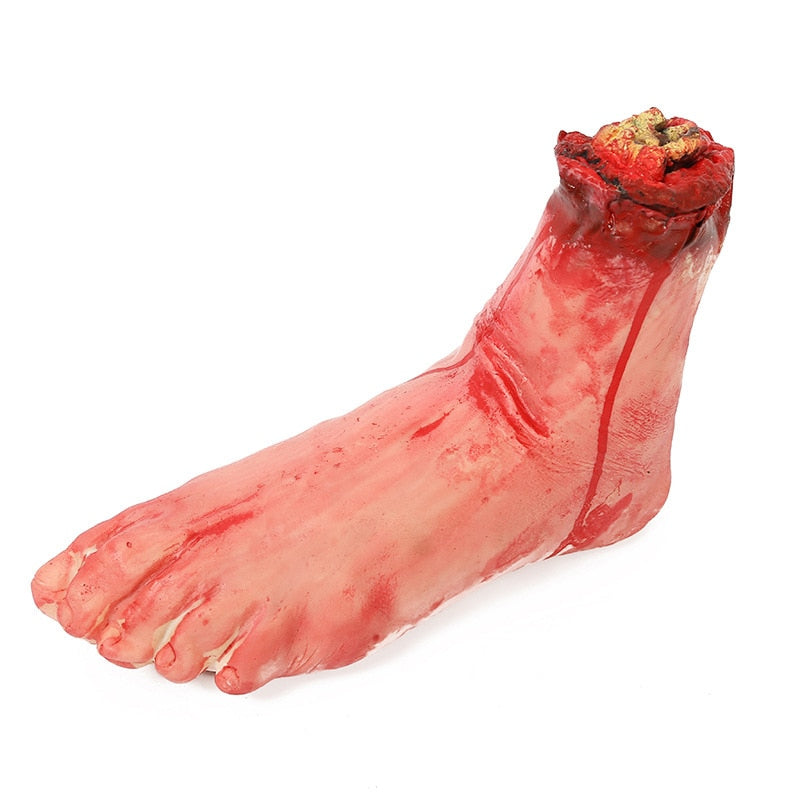 Halloween Horror Props Bloody Fake Arm Hand Creepy Finger Foot Scary Leg Brain Halloween Party Decoration Supplies