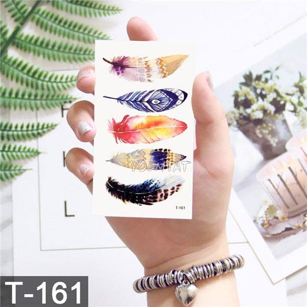 3D Waterproof Temporary Tattoo Stickers  Dream Catcher Diamond Feather Flash Tattoo Body Art For Women Transferable Fake Tattoos