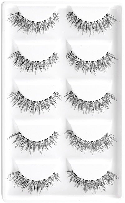 Oklulu 5 Pairs False Eyelashes, Fake EyeLashes Extension Handmade Natural Soft Invisible Band,Long Thick Reusable Makeup