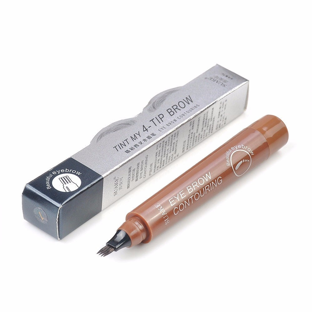 Four-Color Microblading Tattoo Eyebrow Pen Four-Flaw Waterproof Eyebrow Pencil Natural Makeup TSLM1