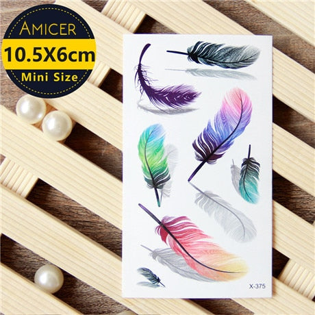 3D Waterproof Temporary Tattoo Stickers  Dream Catcher Diamond Feather Flash Tattoo Body Art For Women Transferable Fake Tattoos