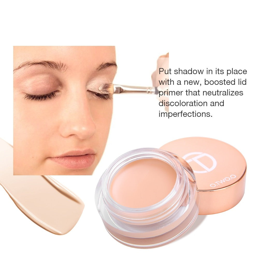 Eye Primer Concealer Cream Makeup Base Long Lasting Concealer Easy to Wear Cream Moisturizer Oil Control Brighten Skin