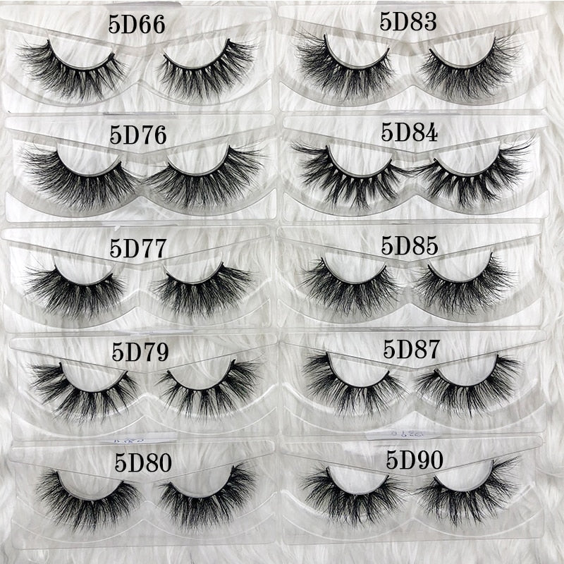 50 pairs/pack 3D Mink Lashes No packaging Full Strip Lashes Mink False Eyelashes custom box Makeup eyelashes