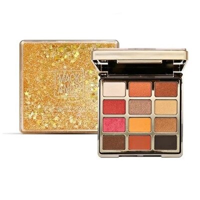 Eyeshadow Palette Cosmetic Diamond Glitter Metallic 12 Color Eyeshadow Pallete Nude Creamy Pigmented Professional Makeup Palette