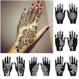 Professional Henna Stencil Temporary Hand Tattoo Body Art Sticker Template Wedding Tool India Flower Tattoo Stencil