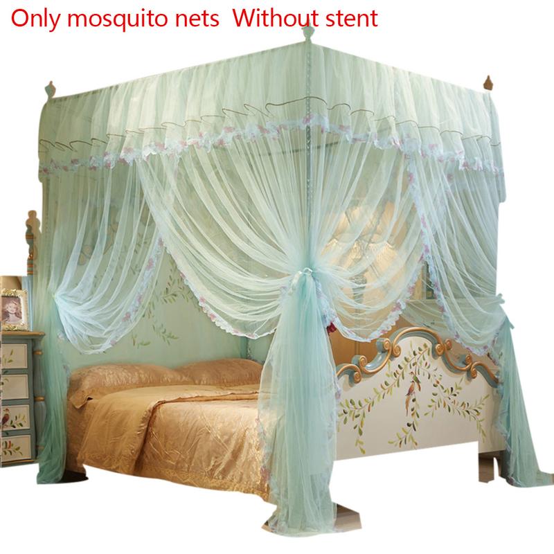 4 Posters Corners Bed Canopy Princess Queen 150*200 mm Mosquito Bedding Net Bed Tent Floor-Length Curtain #5O