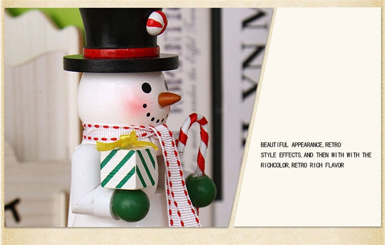 Wooden Snowman Santa Soldier Ornament 24 Days Christmas Countdown Advent Calendar Birthday New Year Desktop Decoration Xmas Gift