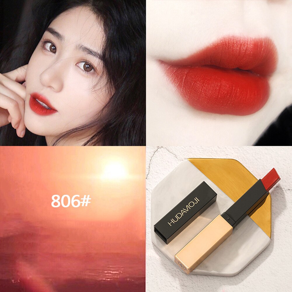 6 Color Waterproof Long Lasting Sexy Red Lipstick Matte Lipstick Lip Care Easy To Paint Without Bleaching Lip Balm