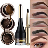 4 Colors Brown Black Eyebrow Cream Enhancers Waterproof Long-lasting Air-cushion Dye Brows Gel Tinted Makeup Liquid Eyebrows