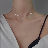 TrendyLover Heart Choker Necklace Clavicle Chain Short Necklace For Girl Wedding Gift Fine Jewelry NK107