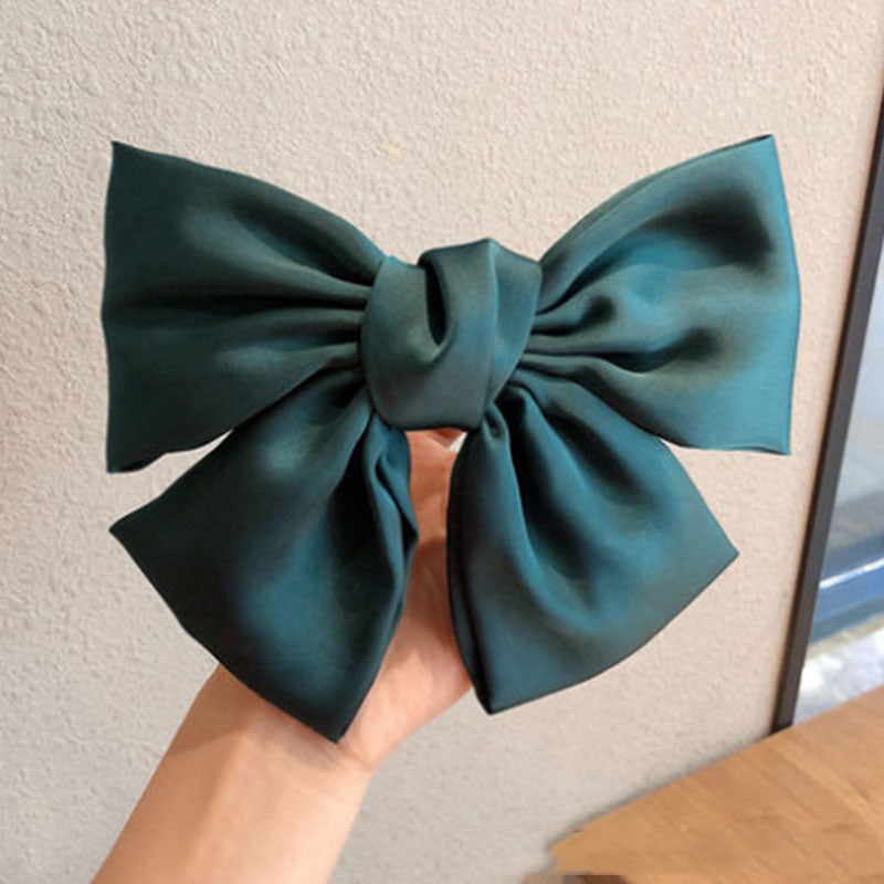 Korean Fashion Hair Bow For Women Black Ribbon Bow tie Hairpin Elegant Ladies Hairgrips Headwear Hair Accessories Hair Clips