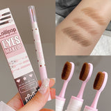 Ultra Fine Triangle Eyebrow Pencil Brown Eyebrow Enhancers Long Lasting Paint Tattoo Eye Brow Pencil With Brush Makeup Tools