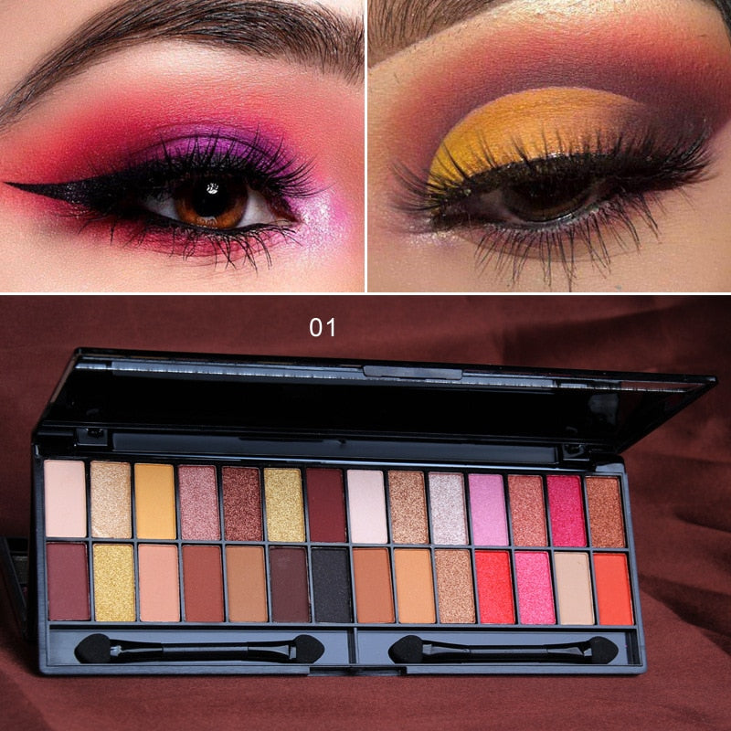 Makeup 28 Color Nude Eye Shadow Pallette Waterproof Eyeshadow Palette Lasting Make Up Brush Eyeshadow Palette Cosmetics TSLM1