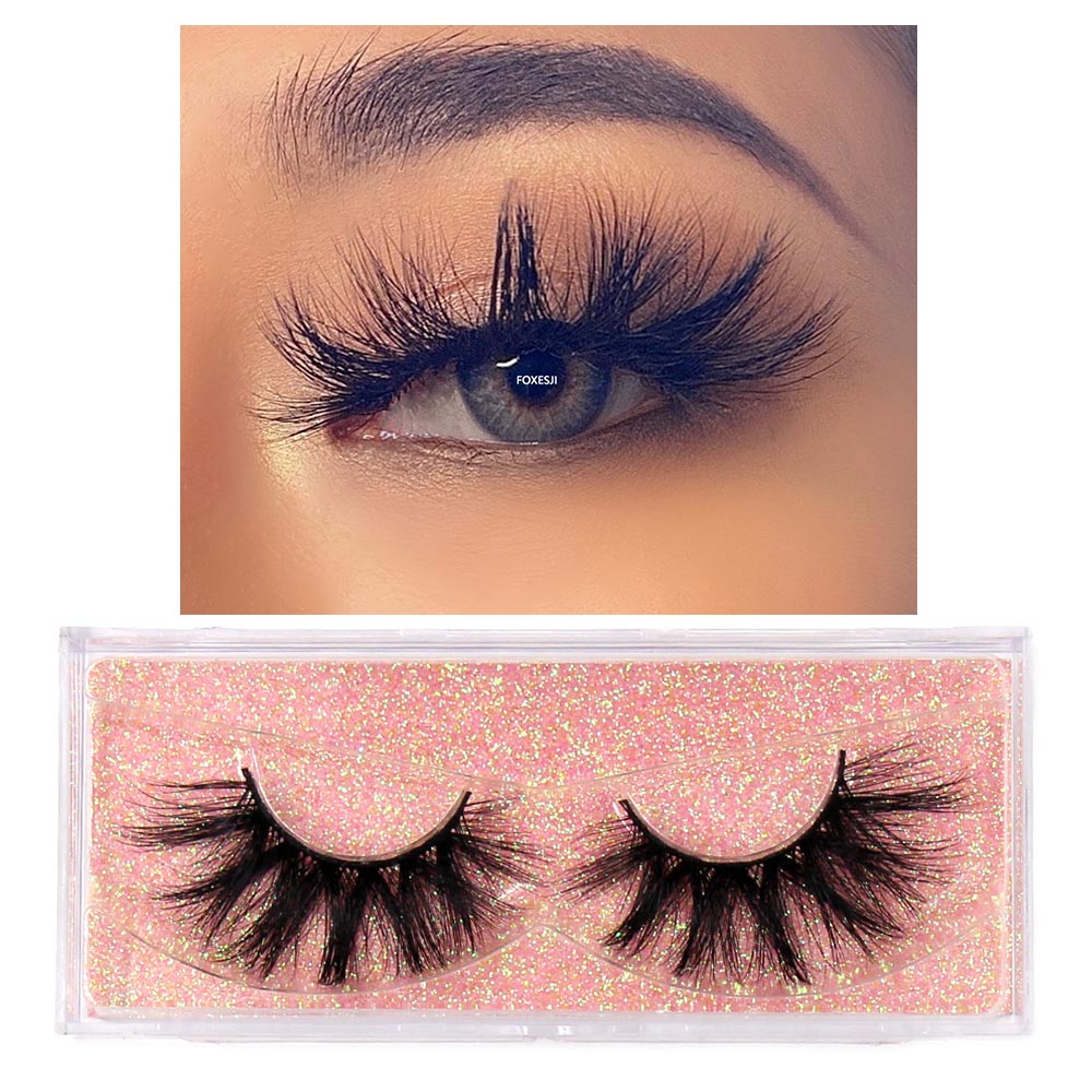 FOXESJI Eyelashes Makeup Mink Lashes 3D Fluffy Cruelty free Natural Mink Lashes Cross Volume False Eyelashes Eyelash Extension