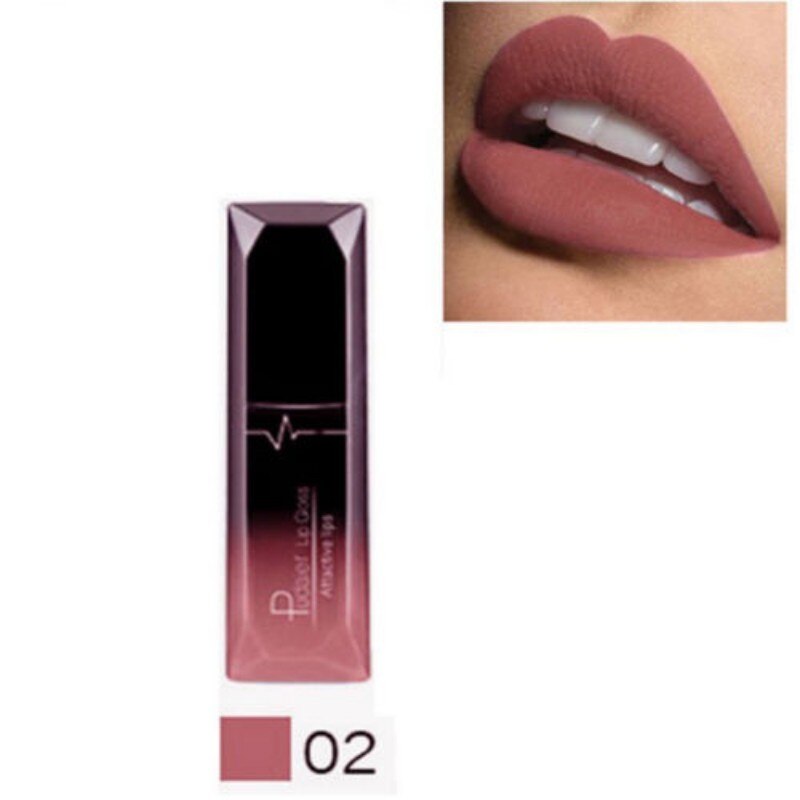 Matte Velvet Lip Gloss Lipstick Glossy Nude Sexy Red Lip Tint 21 Colors Waterproof Long Lasting Women Fashion Lips Makeup 1PCS