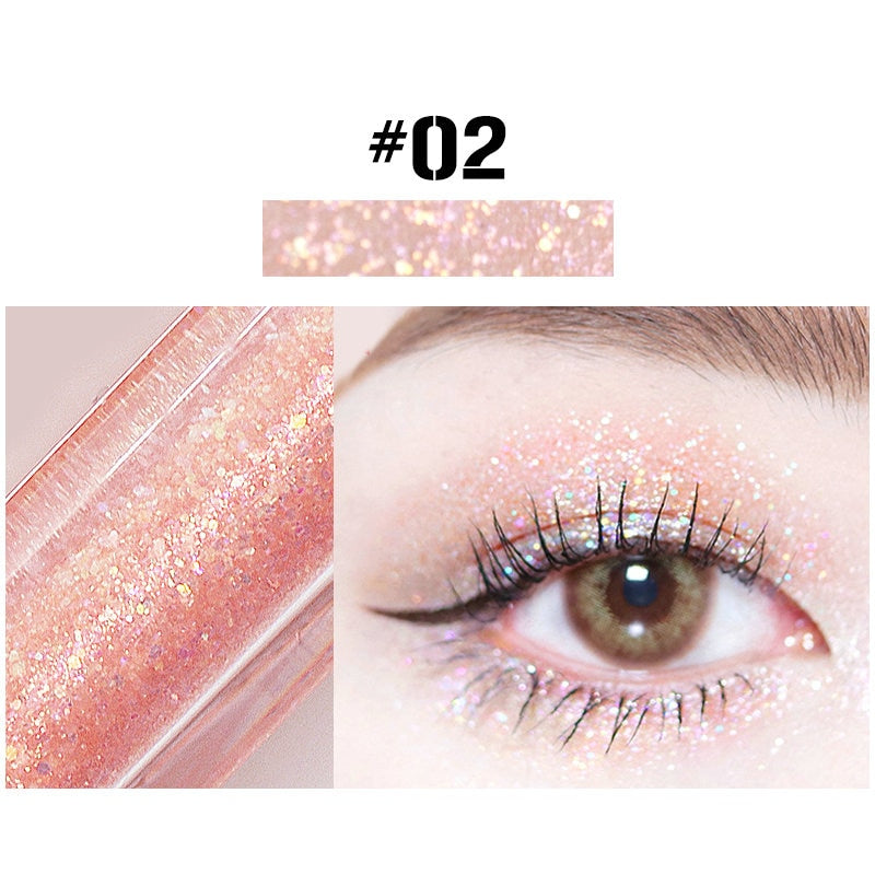 10 Color Diamond Eye Shadow Nude Metal Shimmer Glow Glitter Single Liquid Eyeshadow Makeup Pigment Accessorices Beauty Cosmetics