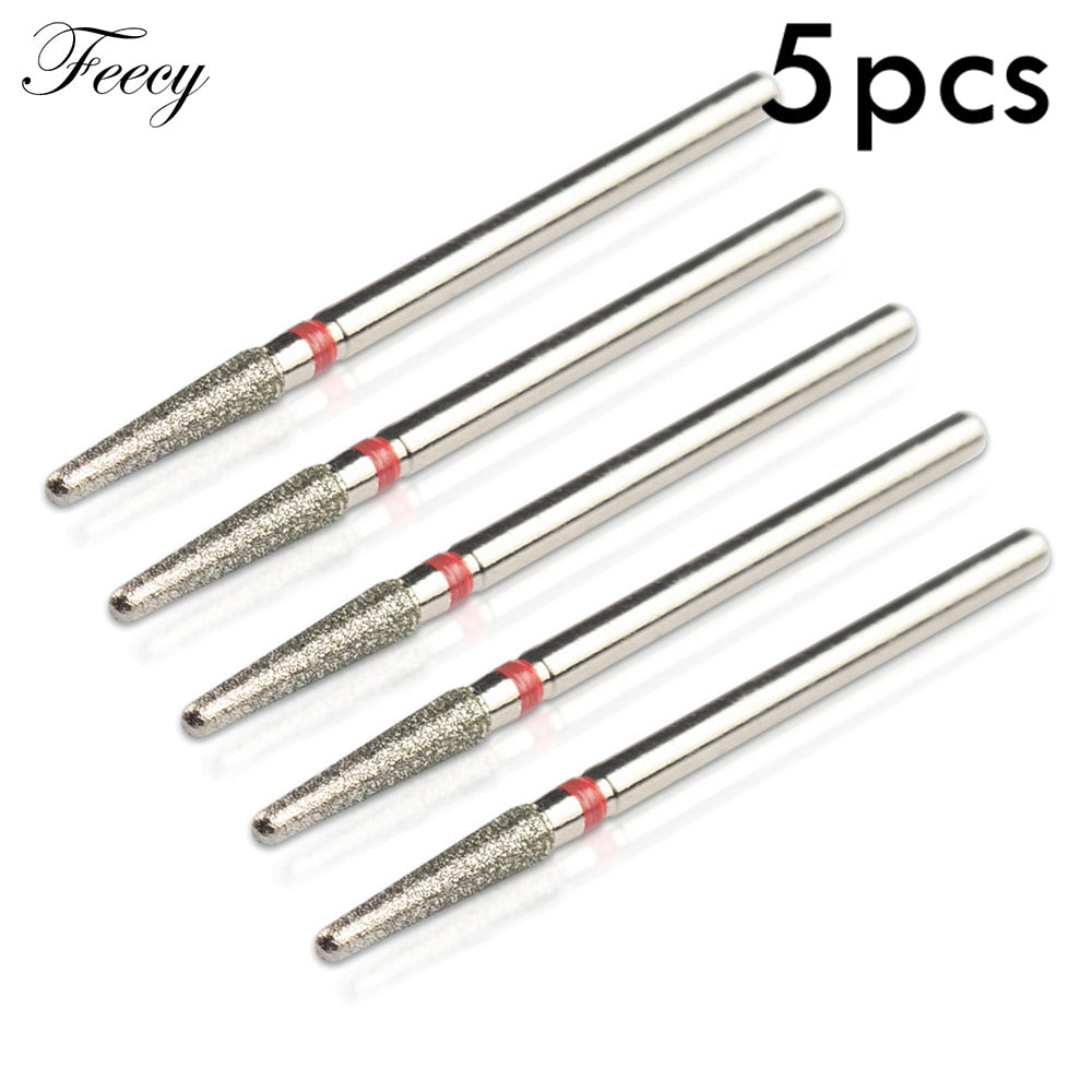 5pcs Diamond Nail Drill Bit Kits Mill Cutter All For Manicure Machine Bit Tools Accessories Cuticle Clean For Removing Nail Gel