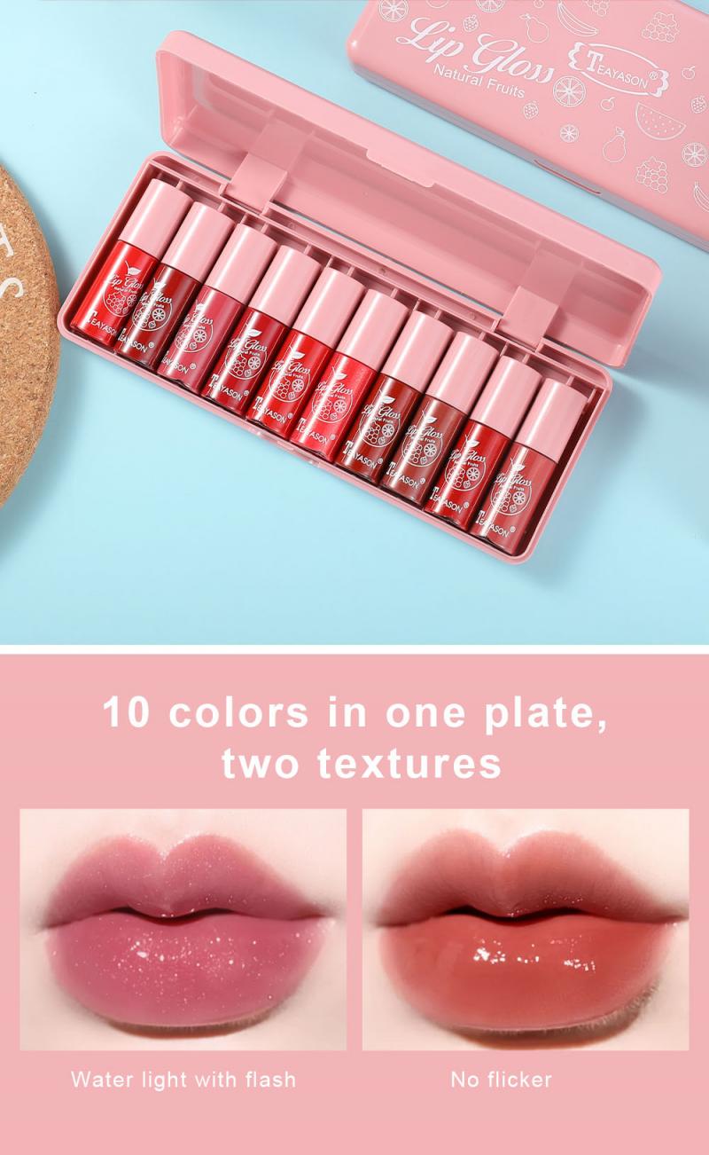 TEAYASON Lip Glaze Air Lip Glaze Set Lip Gloss Lipstick Colorless Transparent Lip Gloss Shining Lip Glass Makeup TSLM1