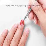 Stainless Steel Nail Polish Remover UV Gel Remover Pusher Dead Skin Removing Stick Rod Manicure Peeler Scraper Nails Tools