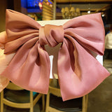 Korean Fashion Hair Bow For Women Black Ribbon Bow tie Hairpin Elegant Ladies Hairgrips Headwear Hair Accessories Hair Clips