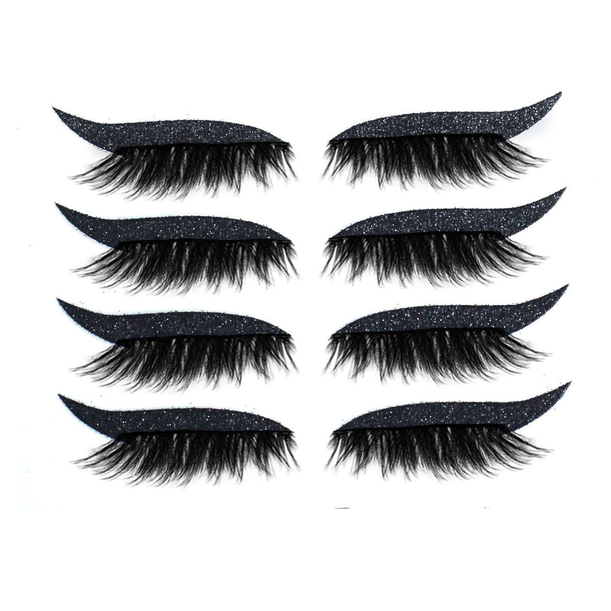 Oklulu 4/6Pairs Reusable 2 In 1New Eyeliner Eyelashes Stickers Waterproof Long Lasting Self Adhesive Eyeliner And Lash Stickers Makeup