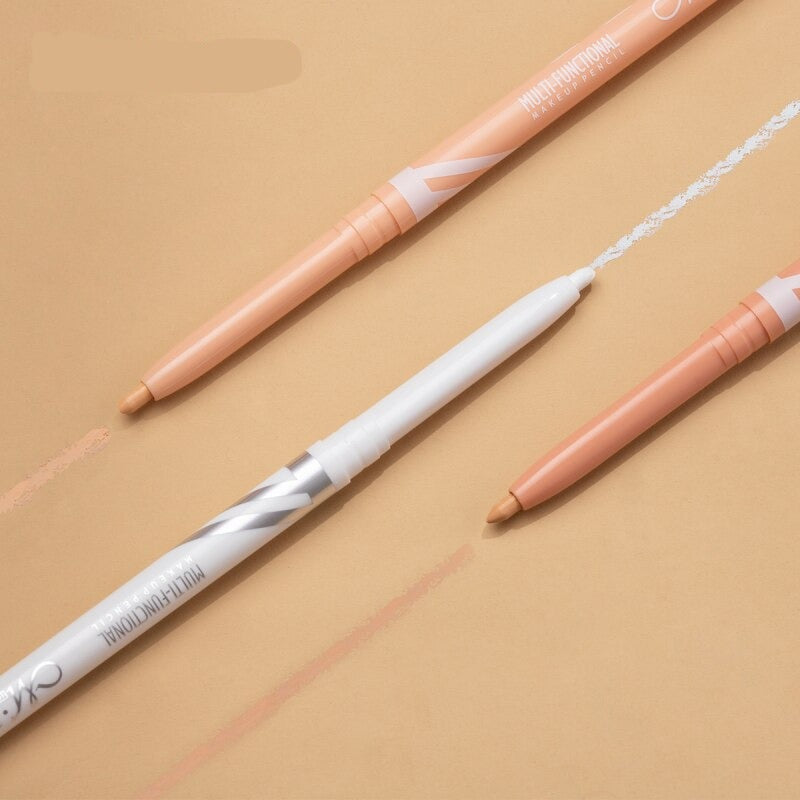 Multi-Purpose Eyeliner Bright Color Waterproof Eye Liner Eyes Makeup Rotatable Automatic Delineador White Eyeliner Gel Pen TSLM2