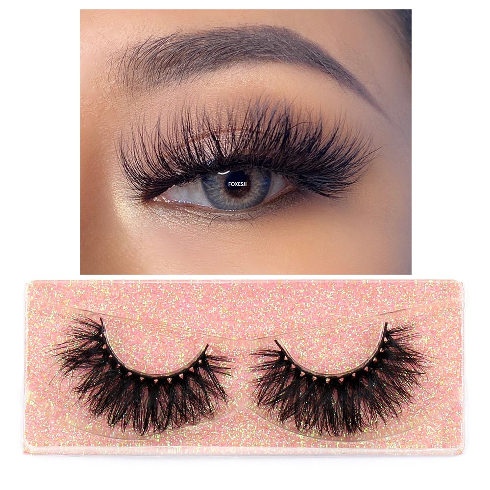 Mink Lashes Eyelashes Fluffy Natural Soft Cross False Eyelashes Eyelash Extension Volume 3D Mink Lashes Eyelashes Makeup