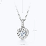 Drop shipping  Full Zircon Heart Shape Necklace Shiny CZ Choker For Girl Wedding Pendant Fine Jewelry NK130