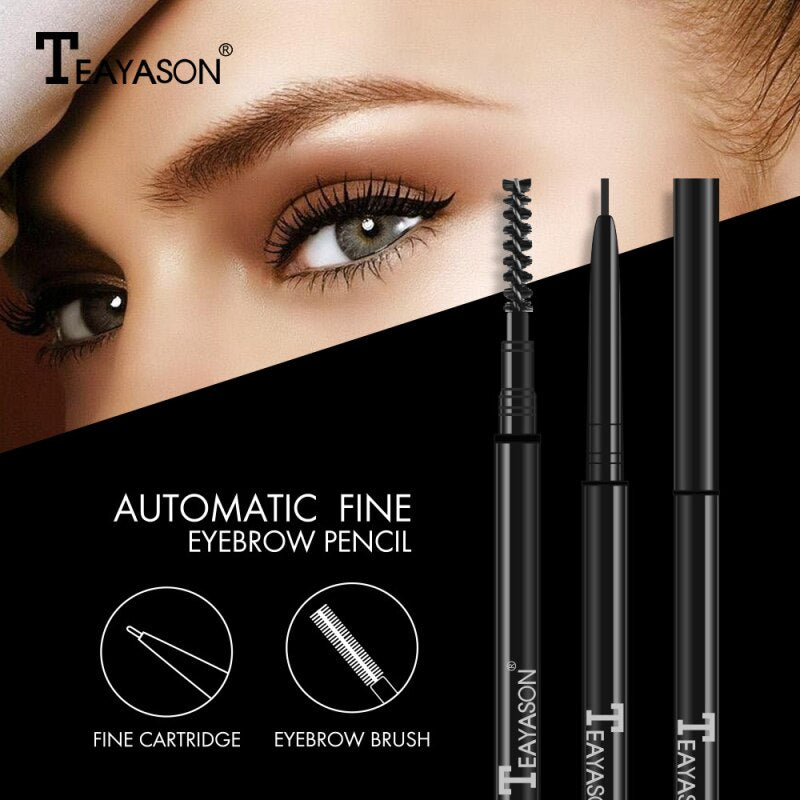 1.5mm Super Fine Eyebrow Pencil Double Rotate Automatic Brow Pencil Waterproof Non-Removable Makeup Pencil TSLM1