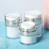 1pc 15/30/50g Airless Pump Jar Empty Acrylic Cream Bottle Refillable Cosmetic Easy To Use Container Portable Travel Makeup Tools