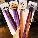 New Girls Cute Halloween Ghost Braid Hair Ornament Headband Children Scrunchie Rubber Band Kids Fashion Hair Accessories