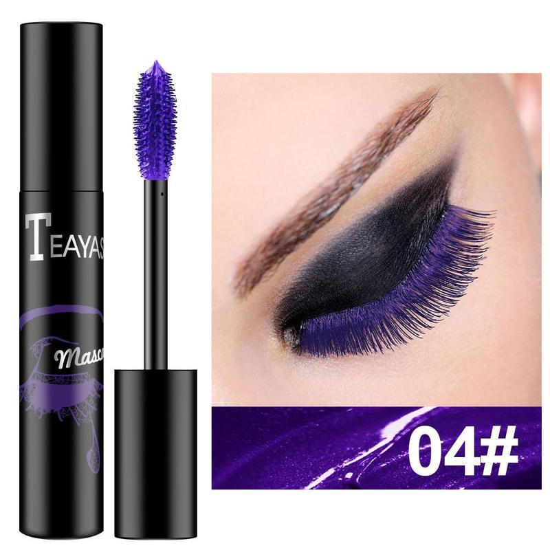 Color Mascara Waterproof And Quick Dry Not Blooming Blue Long Black Gold Mascara Color Curling Purple Eyelash Lengthen U9U2