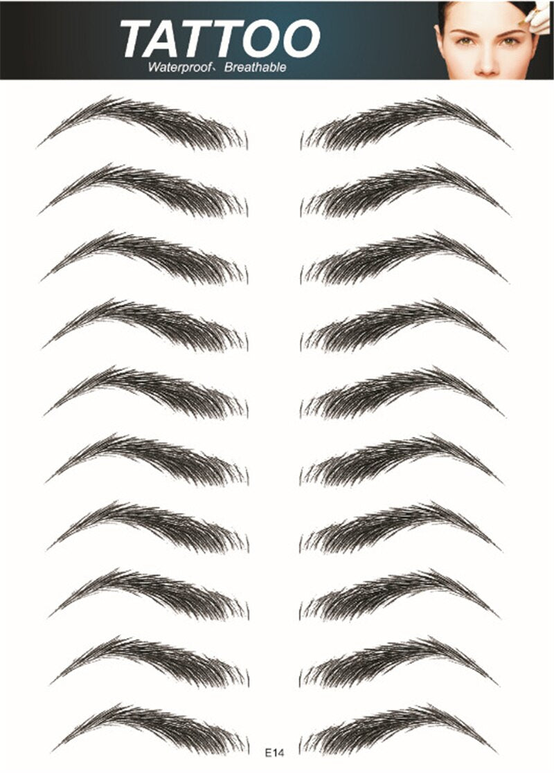 Women 4D Hair Like Eyebrow Makeup Waterproof Eyebrow Tattoo Sticker Long Lasting Natural Fake Eyebrow Stickers Cosmetics For Men