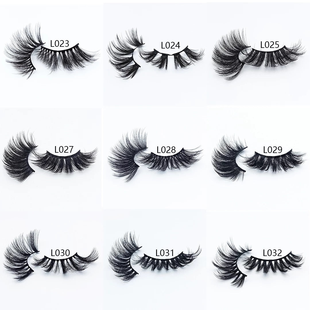 3/5/8 Pairs 3D Mink Lashes 25mm Dramatic Volume Eyelashes Mink Natural Long Silk Eyelashes Beauty Makeup Eyelash Extension Tool