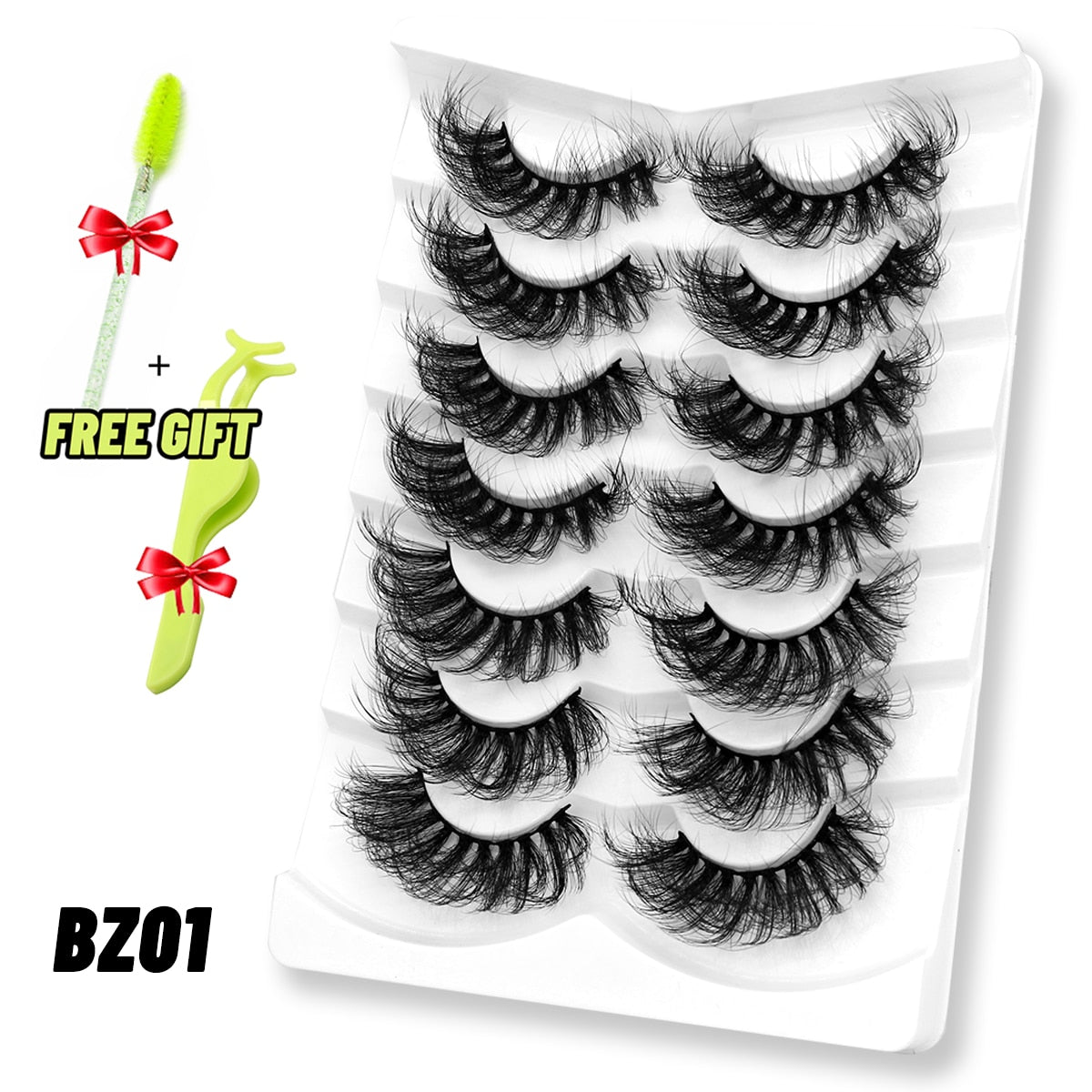 Lashes 5/7 Pairs Eyelashes Faux Mink Eyelashes Long Lasting Fluffy Mink Lashes Dramatic Volume lashes Extension Thick Long