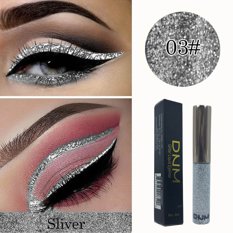 16 Color Liquid Eyeliner Flash Waterproof Durable Makeup Eyeliner Golden Red Blue White Eyeliner Lasting Shiny Eyes TSLM1