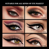 8pcs Liquid Eyeliner Stamp Black Eyeliner Pencil Long-lasting Waterproof Easy to Wear Cosmetics Makeup for Eyes