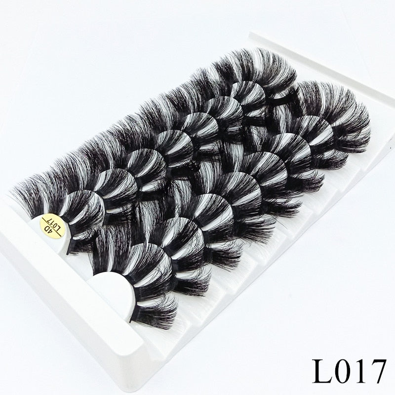 3/5/8 Pairs 3D Mink Lashes 25mm Dramatic Volume Eyelashes Mink Natural Long Silk Eyelashes Beauty Makeup Eyelash Extension Tool