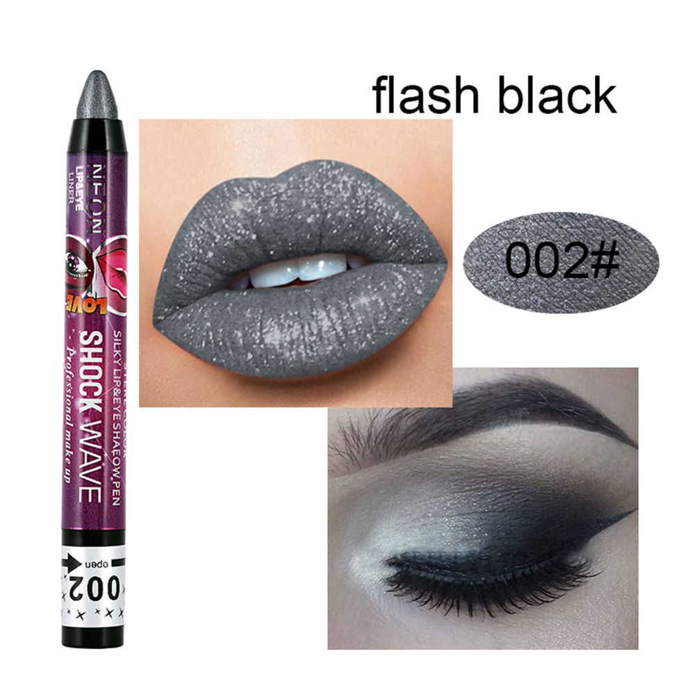 Waterproof 2 In 1 Eyeshadow Stick Pencil & Lip Pen Long-lasting Colored Gradient Shimmer Eyeshadow Highlighter Makeup