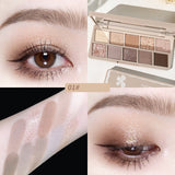 Cute Pets 10 colors Glitter Eyeshadow Palette Matte Shimmer Long Lasting Brighten Eyes Makeup Pallete Smooth Powder Korean Style