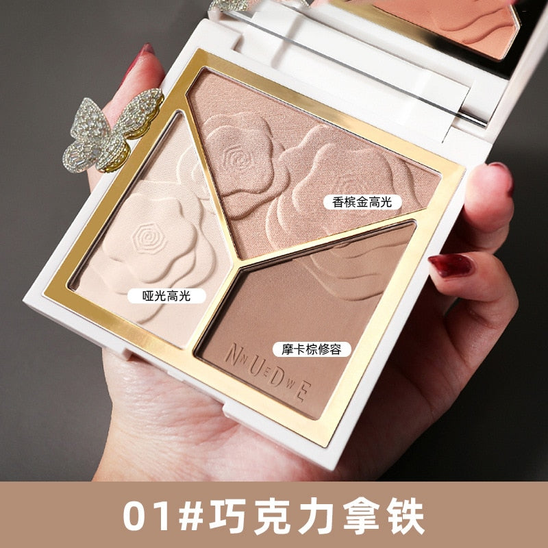 NEW 3D Bronzer Highlighter For Face Makeup Stick Cream Texture Contour iluminador Makeup Highlighter Bronzer