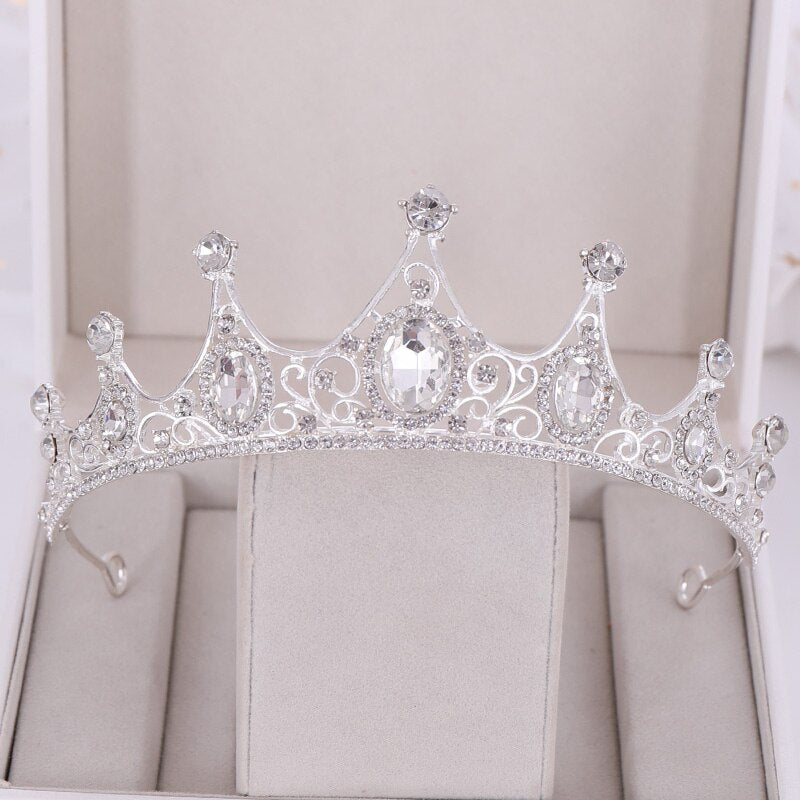 Wedding Hair Accessories Baroque Rhinestone Crystal Crown Tiara Wedding Crown Headdress Party Crown Bridal Hair Jewelry Tiaras