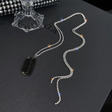 2021 New Flashing Diamond Chain Hairpin Braided Hair Headdress Tassel Hairpin High Sense Temperament Dirty Braided Hairband