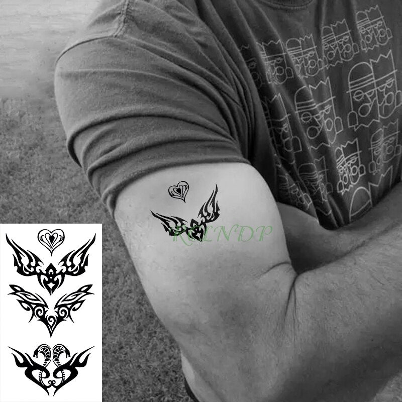 Waterproof Temporary Tattoo Sticker Wave Love Heart Fake Tatto Flash Tatoo Tatouage Wrist Foot Hand Neck For Girl Women Men