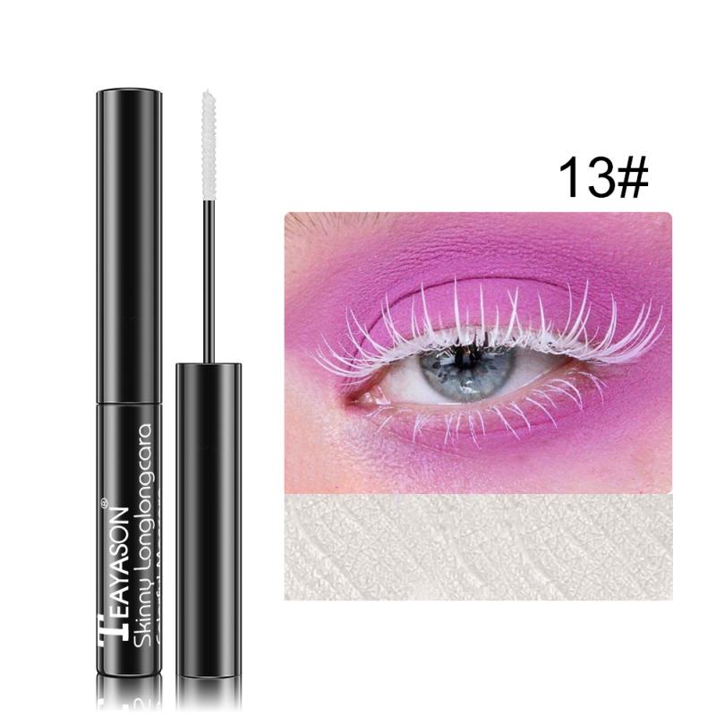 14 Colors Mascara Grape Purple Milk Tea Brown Diamond Mascara Waterproof Quick Dry Curling Thick Eye Makeup Tools TSLM2