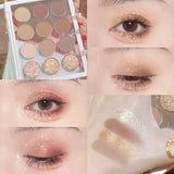 Autumn Art Oil Painting 12 Colors Eyeshadow Palette Shimmer Matte Earth Color Eye Shadow Waterproof Long Lasting Makeup Cosmetic