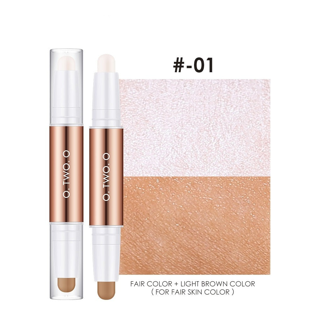 Contour Stick Double Head Contour Pen Waterproof Matte Finish Highlighters Shadow Contouring Pencil Cosmetics For Face