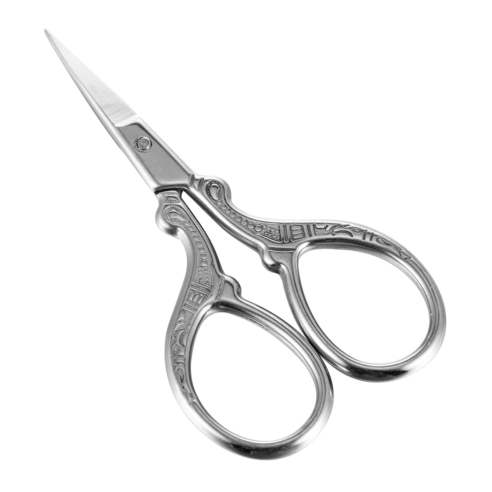 Classic Beauty Makeup Facial Hair Remover Tool Small Stainless Steel Eyebrow Comb Scissors Manicure Nail Cuticle Trimmer Scissor
